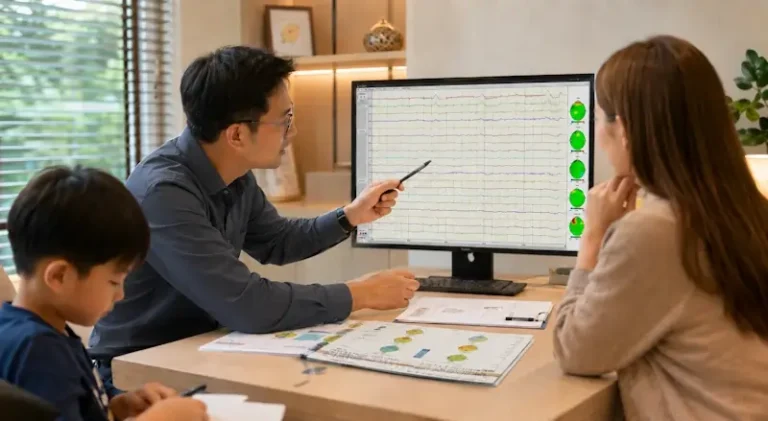 การอธิบายผล QEEG brain mapping สำหรับเด็กที่มีความกังวลด้านภาษาและการสื่อสารในเชียงใหม่