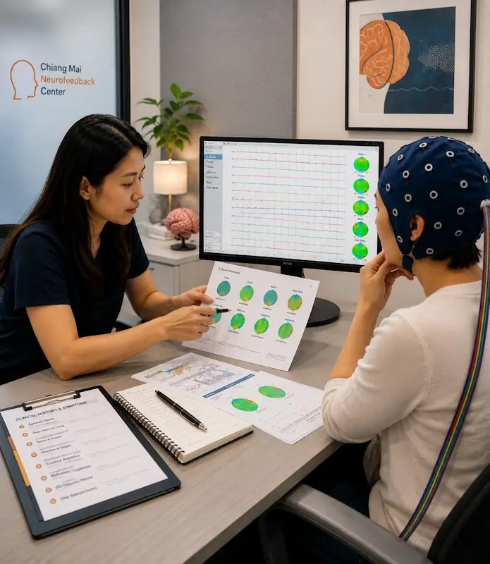 QEEG brain mapping review for sleep-related neurofeedback patterns in Chiang Mai